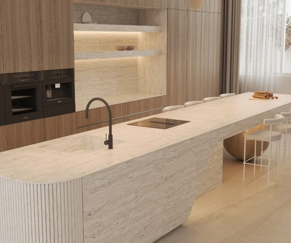 שיש למטבח דגם Travertine